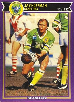 1987 Scanlens Rugby League #17 Jay Hoffman Front